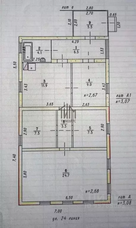 Дом в Омская область, Омск ул. 24-я Линия, 123 (80 м) - Фото 2