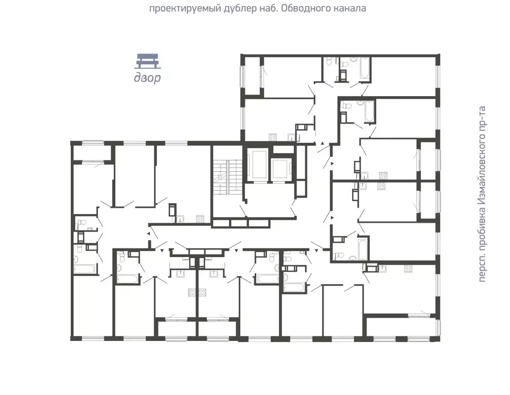 2-к кв. Санкт-Петербург бул. Измайловский, 9 (67.8 м) - Фото 1