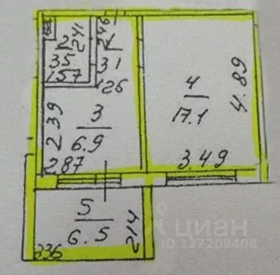 1-к кв. Ростовская область, Ростов-на-Дону ул. Еременко, 50 (35.0 м) - Фото 2