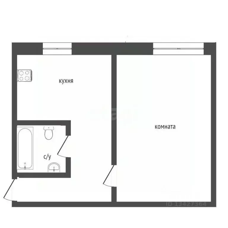 1-к кв. Курганская область, Курган Заозерный жилрайон, 8-й мкр, 5 ... - Фото 1