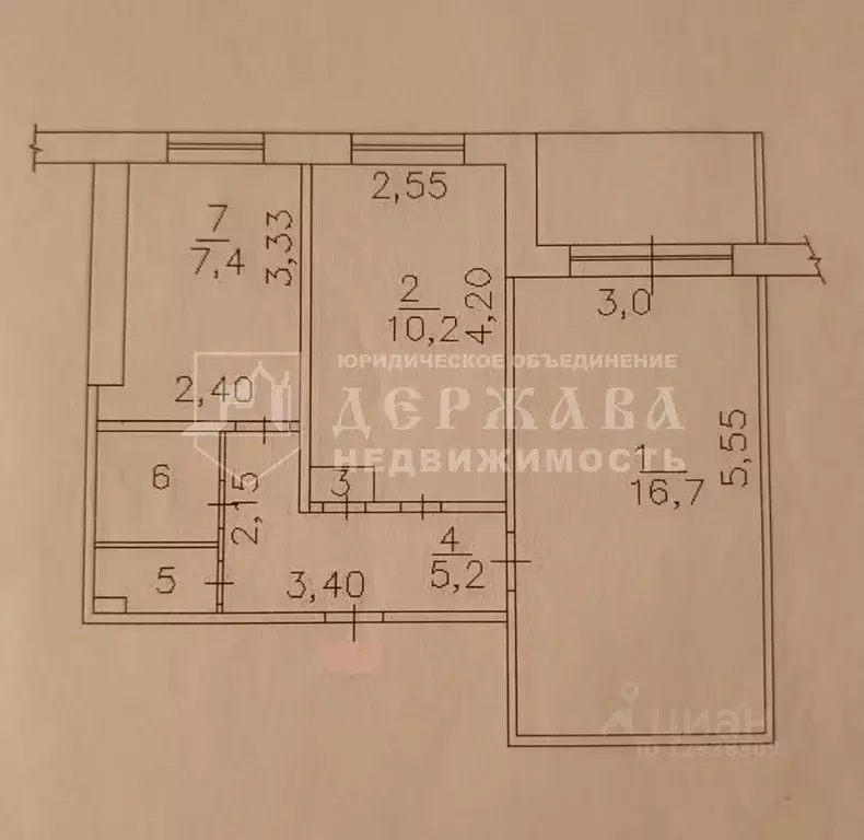 2-к кв. Кемеровская область, Кемерово ул. Марковцева, 18 (43.0 м) - Фото 0