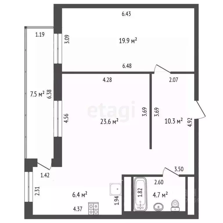 2-к кв. Саха (Якутия), Якутск ул. Жорницкого, 10 (64.9 м) - Фото 2