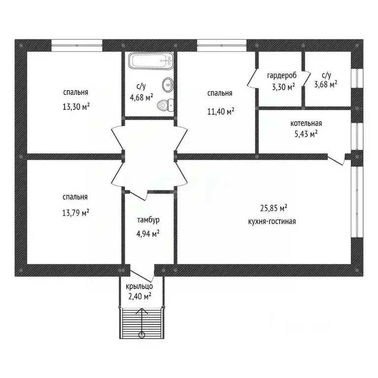 Дом в Башкортостан, Уфа городской округ, с. Нагаево ул. Широтная (108 ... - Фото 1