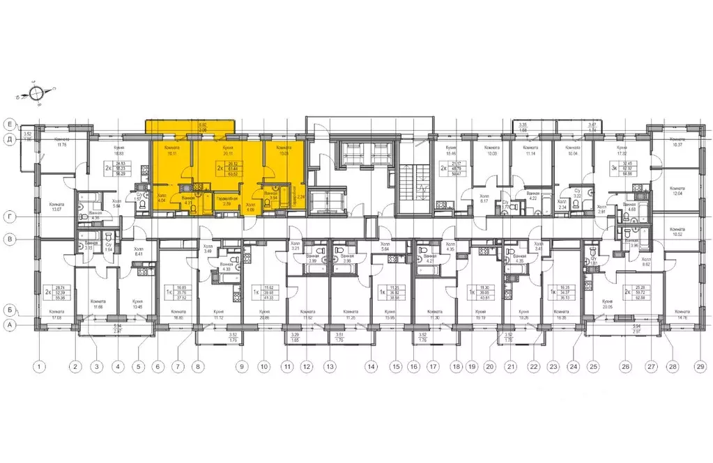 2-к кв. Санкт-Петербург ул. Ивинская, 1к3 (61.44 м) - Фото 1