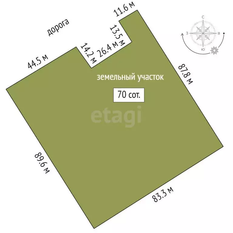 Участок в Тамбов, Астраханская улица (70 м) - Фото 0