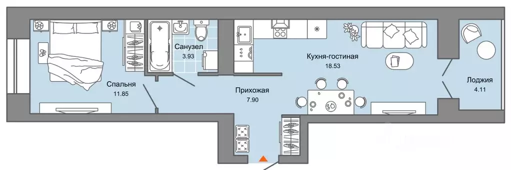 2-к кв. Ульяновская область, Ульяновск Новый Город мкр, Центральный ... - Фото 0