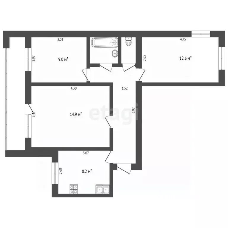 Офис в Тюменская область, Тюмень ул. Максима Горького, 23 (58 м) - Фото 2