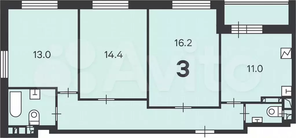 Аукцион: 3-к. квартира, 71,7 м, 8/18 эт. - Фото 0