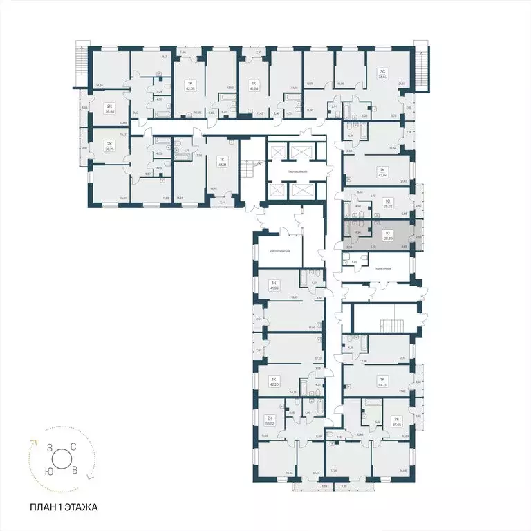 Квартира-студия: Новосибирск, улица Дуси Ковальчук, 385 (23.39 м) - Фото 1