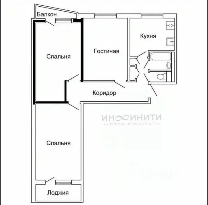 Комната Москва Мичуринский просп., 38 (14.4 м) - Фото 2