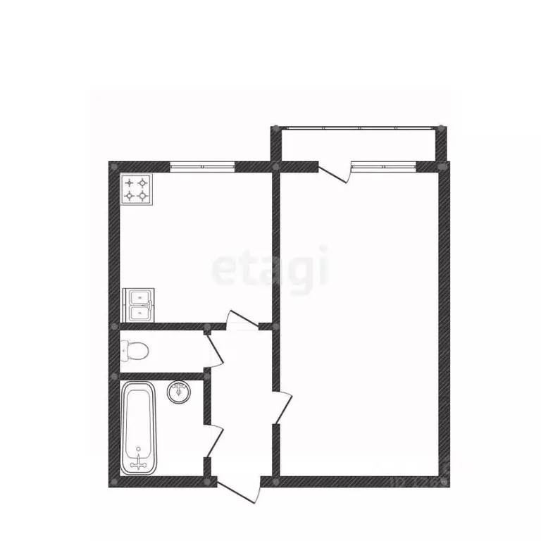 1-к кв. Костромская область, Кострома Давыдовский-2 мкр, 61 (33.3 м) - Фото 0