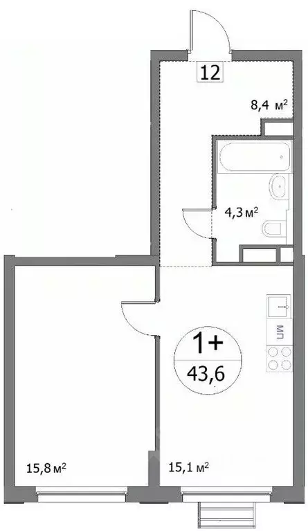 1-к кв. Нижегородская область, Нижний Новгород ул. Сергея Акимова, 50 ... - Фото 1