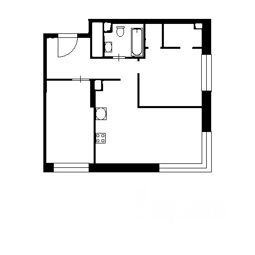 1-к кв. Татарстан, Казань ул. Новаторов, 8Б (34.0 м) - Фото 2
