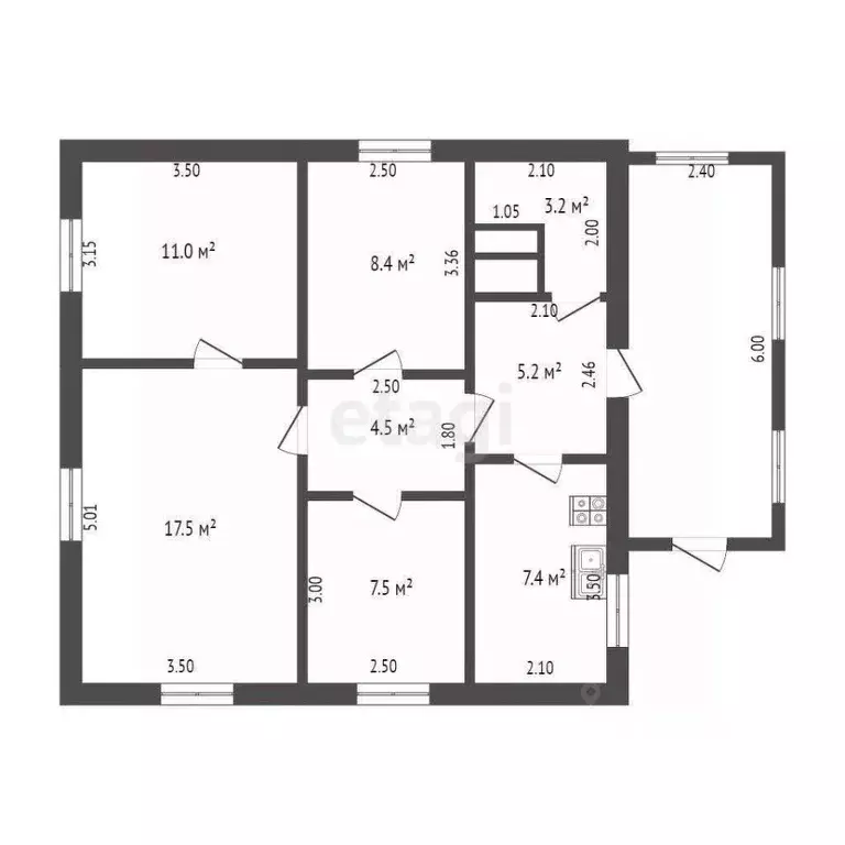 Дом в Орловская область, Новодеревеньковское с/пос, с. Косарево 1 (65 ... - Фото 2