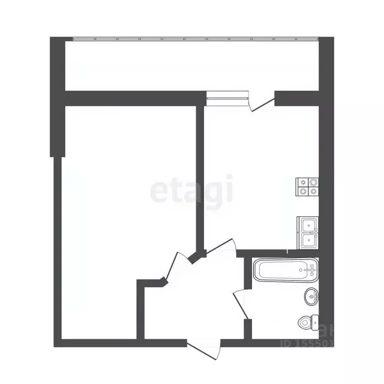 1-к кв. Самарская область, Самара бул. Засамарская Слобода, 5 (38.0 м) - Фото 2