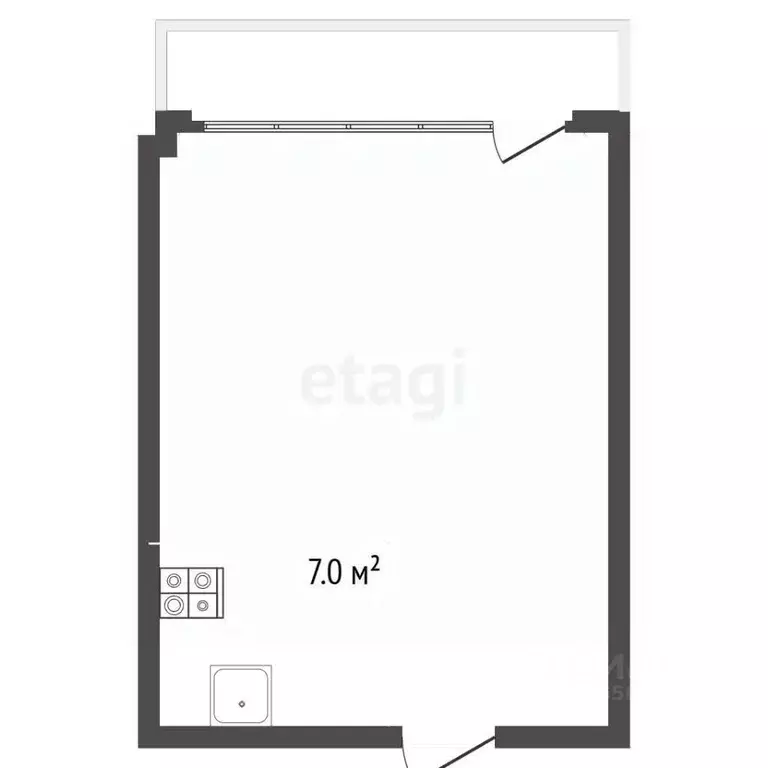 Студия Севастополь ул. Парковая, 7 (40.0 м) - Фото 1