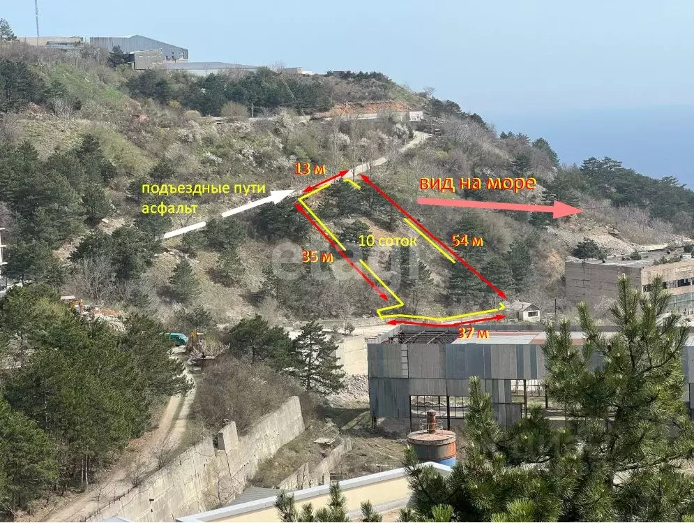 Участок в Крым, Ялта муниципальный округ, Гаспра пгт  (10.0 сот.) - Фото 1