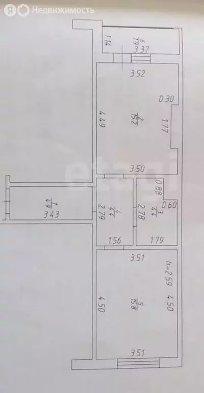 1-комнатная квартира: Казань, улица Натана Рахлина, 7Б (46 м) - Фото 1