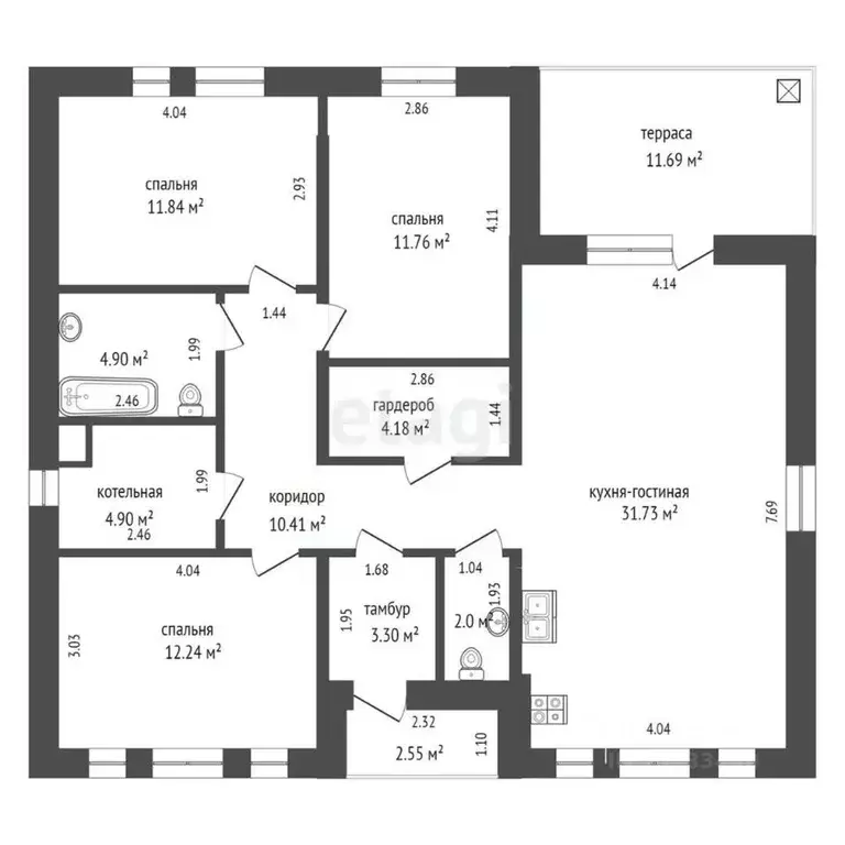 Дом в Тюменская область, Нижнетавдинский муниципальный округ, с. ... - Фото 1