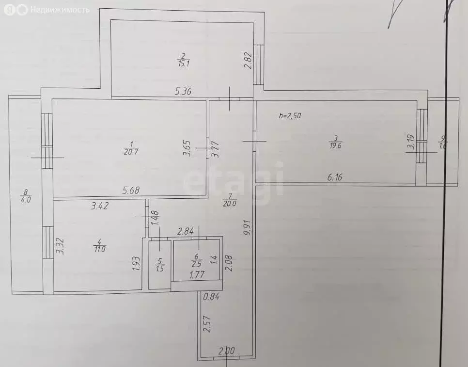 3-комнатная квартира: Казань, улица Гаврилова, 56к7 (90.4 м) - Фото 1