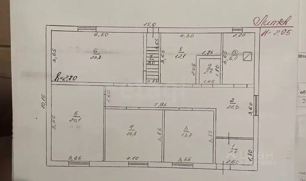 Дом в Липецкая область, Хлевенский район, с. Нижняя Колыбелька ул. ... - Фото 1