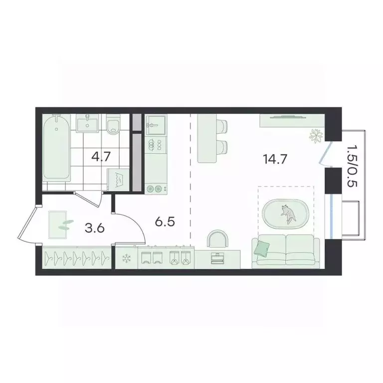 Студия Московская область, Раменский муниципальный округ, Ильинский ... - Фото 1