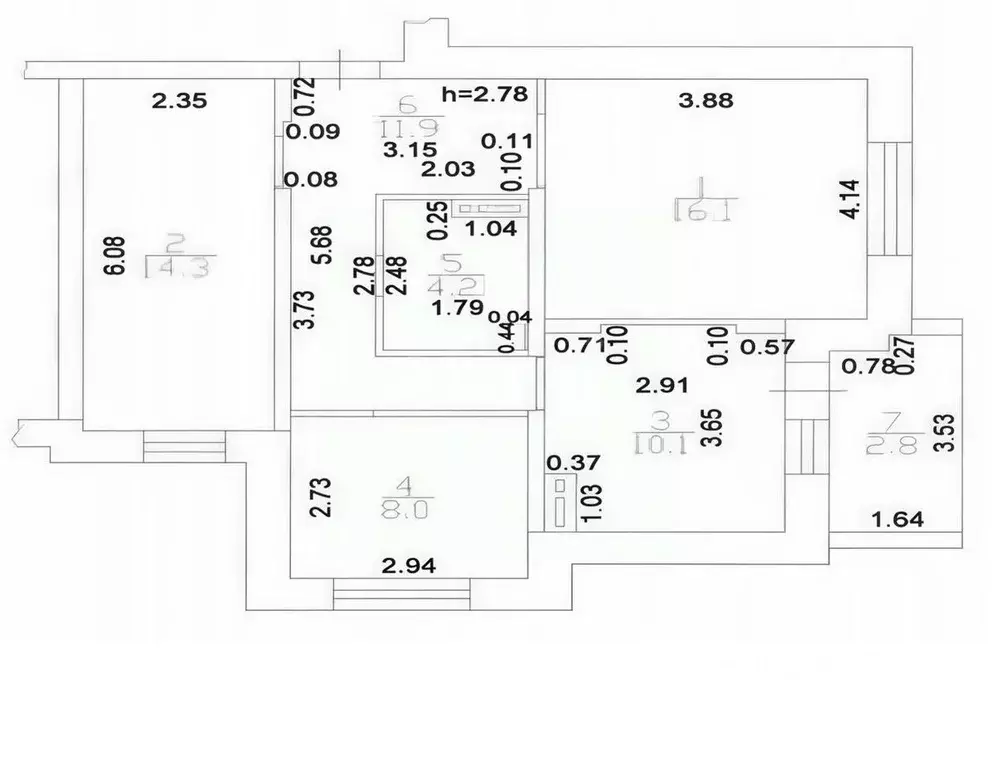 3-к кв. Татарстан, Казань просп. Альберта Камалеева, 14 (64.6 м) - Фото 2