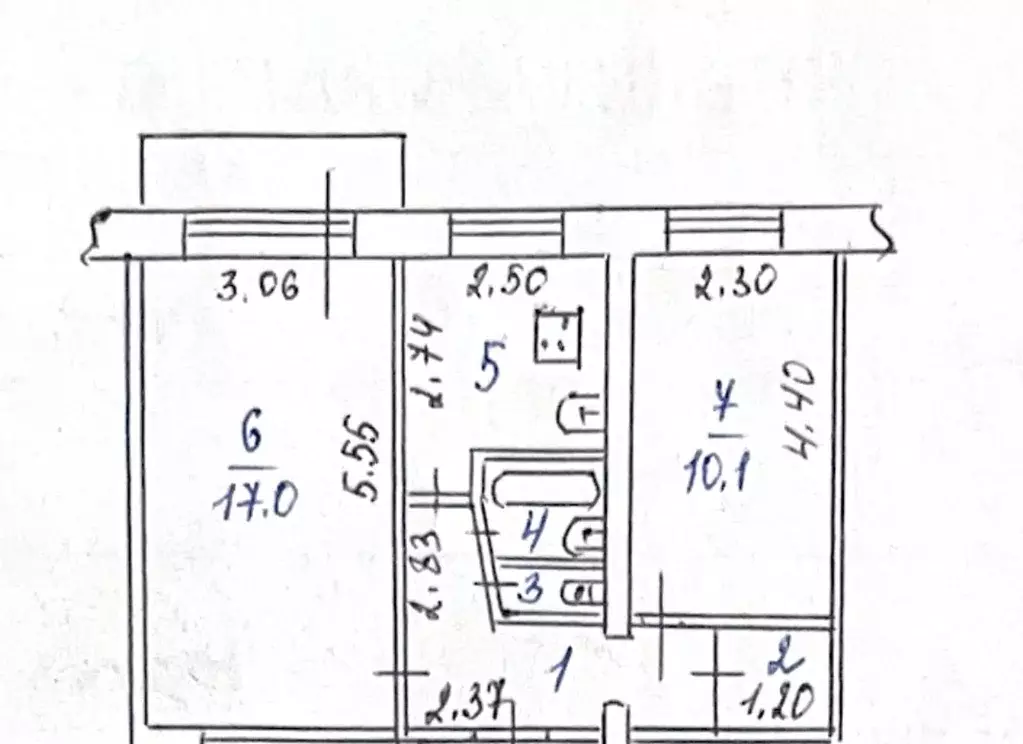 2-к кв. Иркутская область, Иркутск Гравийная ул., 10 (45.0 м) - Фото 1