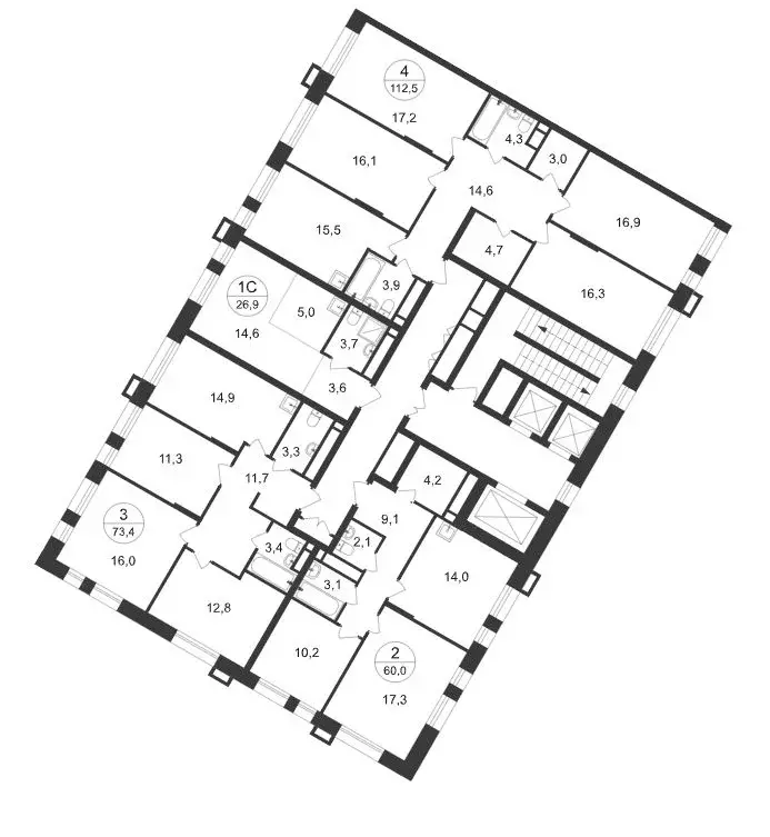 4-к кв. Москва, Москва, Московский г. ул. Лаптева, 9 (112.5 м) - Фото 1