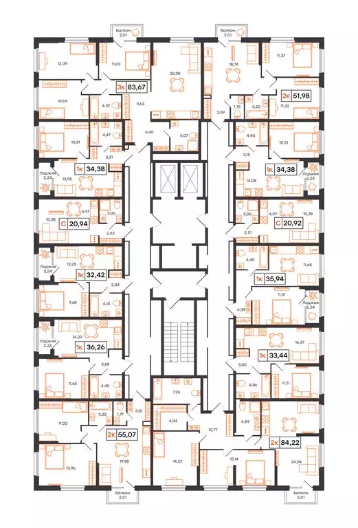1-комнатная квартира: Тюмень, Полевая улица, 117к13 (32.42 м) - Фото 2