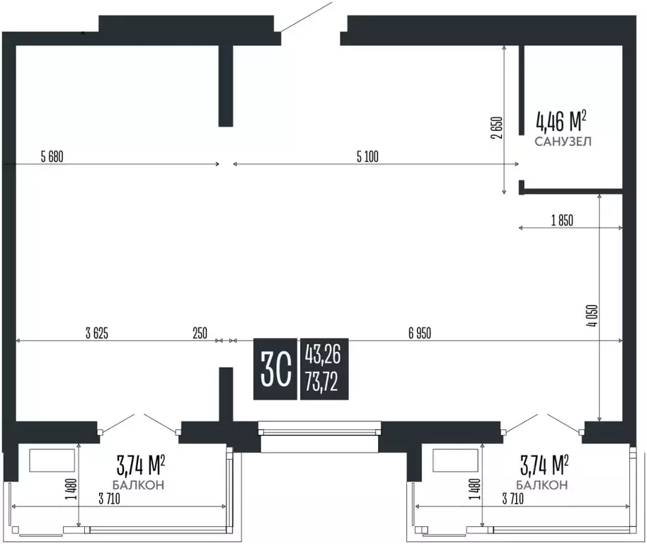 3-к кв. Алтайский край, Барнаул Опера Резиденс жилой комплекс, БС3 ... - Фото 1
