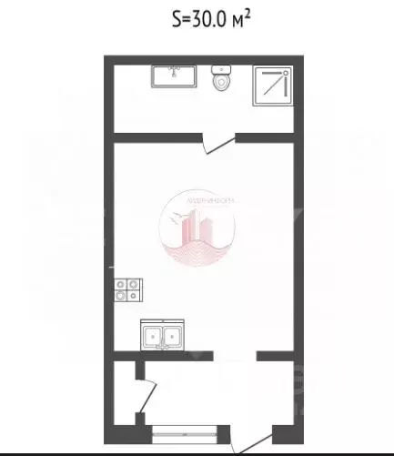 Студия Севастополь с. Орловка, ш. Качинское, 35А (30.0 м) - Фото 1