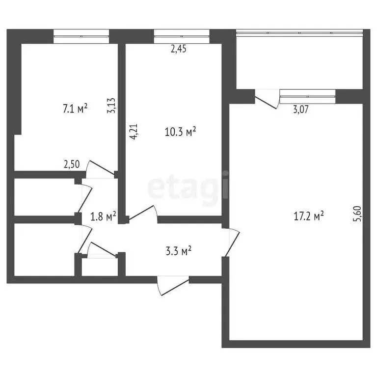 2-комнатная квартира: Кемерово, проспект Ленина, 65 (43.7 м) - Фото 0