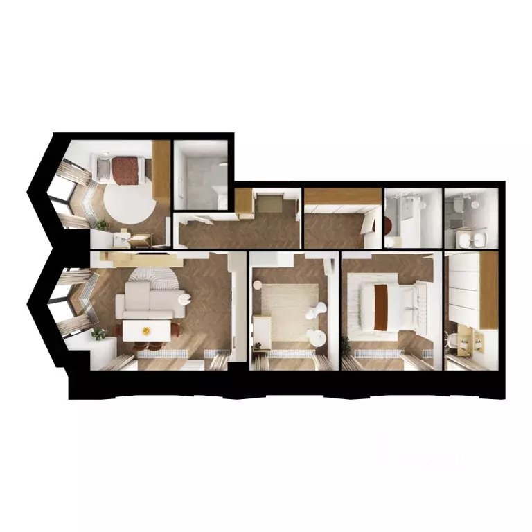 3-к кв. Татарстан, Казань Ботаническая 3 жилой комплекс, 2 (85.8 м) - Фото 2