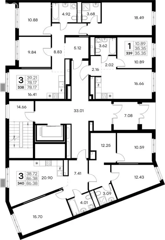 3-комнатная квартира: Санкт-Петербург, улица Шкапина, 15 (82 м) - Фото 1