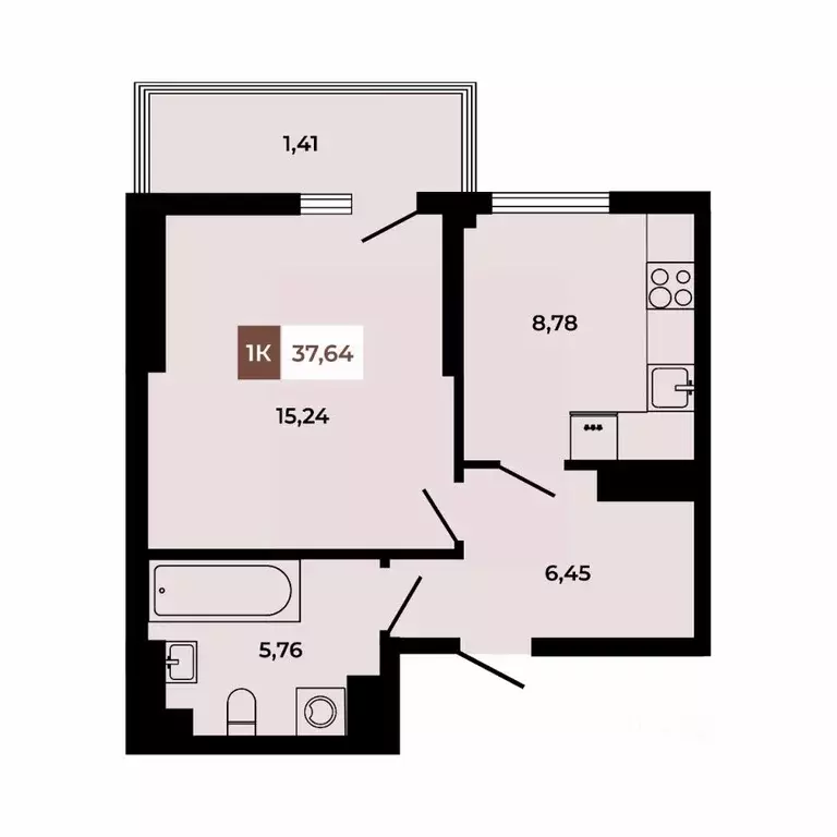 1-к кв. Ростовская область, Аксайский район, Щепкинское с/пос, пос. ... - Фото 1