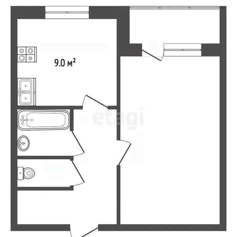 1-к кв. Ярославская область, Тутаев Советская ул., 16 (33.1 м) - Фото 1