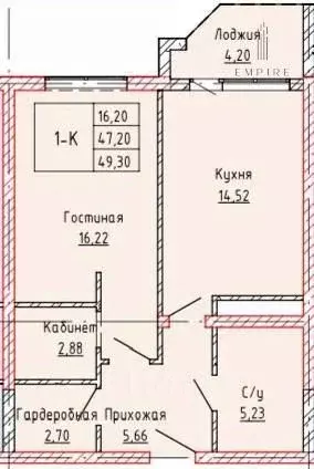 1-к кв. Чеченская республика, Грозный просп. В.В. Путина, 1А (49.3 м) - Фото 0
