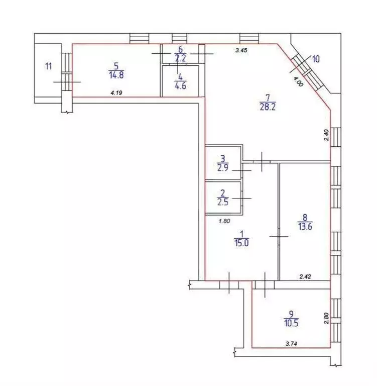 3-комнатная квартира: Тверь, проспект Победы, 7 (94.3 м) - Фото 1