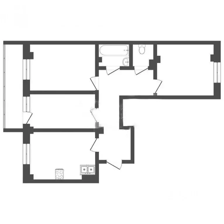 3-к кв. Тюменская область, Тюмень Кремлевская ул., 112к4 (76.0 м) - Фото 1