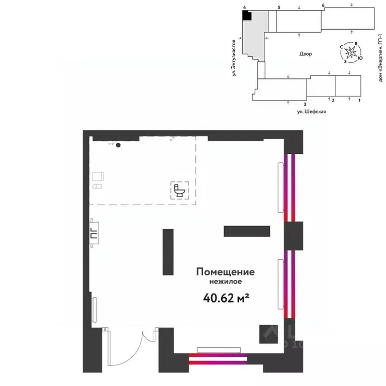 Торговая площадь в Свердловская область, Екатеринбург ул. Шефская, 22А ... - Фото 1