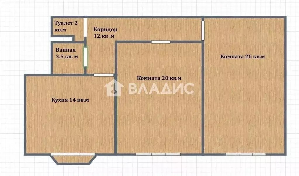 2-к кв. Санкт-Петербург ул. Савушкина, 124к1 (78.0 м) - Фото 2