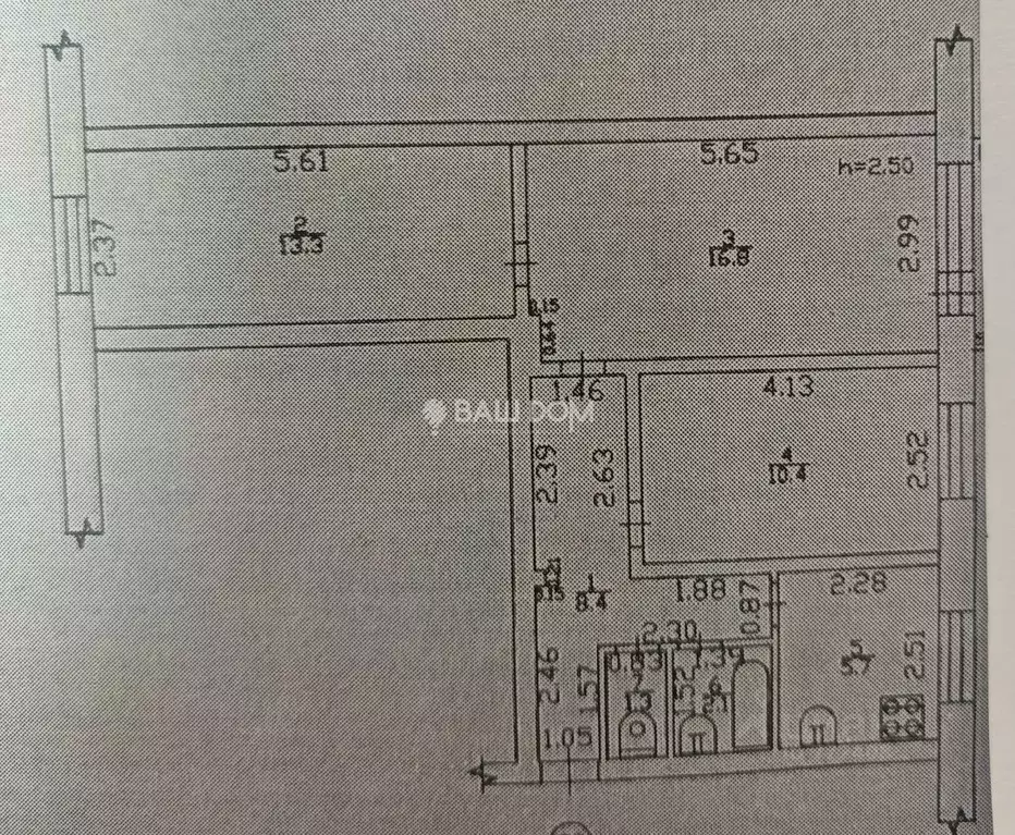 3-к кв. Брянская область, Фокино ул. Карла Маркса, 3Б (57.0 м) - Фото 2