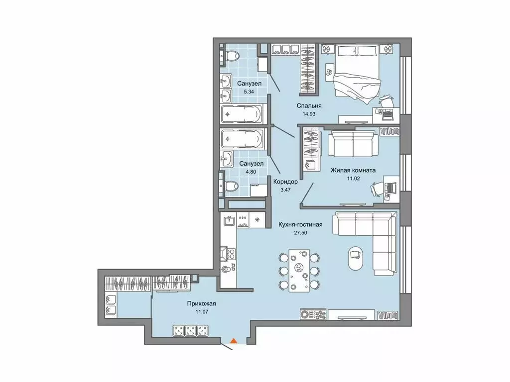 2-комнатная квартира: Екатеринбург, Косотурская улица, 1В/2 (79 м) - Фото 1