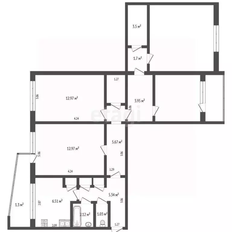 4-к кв. Мордовия, Саранск Гожувская ул., 29 (88.0 м) - Фото 1