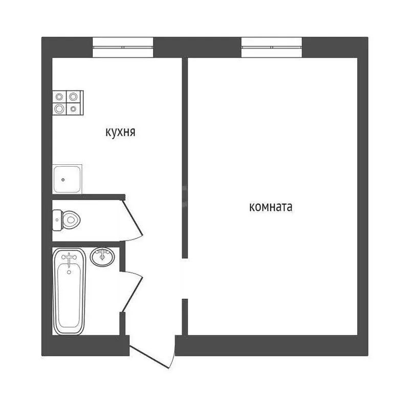 1-комнатная квартира: Кириши, проспект Ленина, 42 (34.5 м) - Фото 1