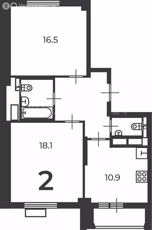 2-комнатная квартира: Москва, Люблинская улица, 52к1 (60.5 м) - Фото 1
