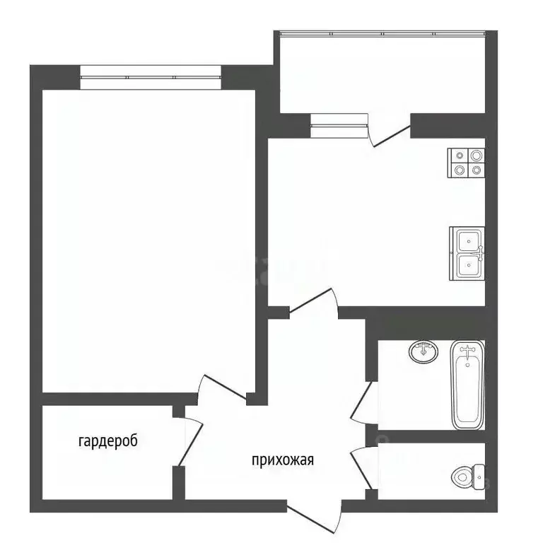 1-к кв. Тверская область, Тверь Псковская ул., 12к2 (42.35 м) - Фото 1