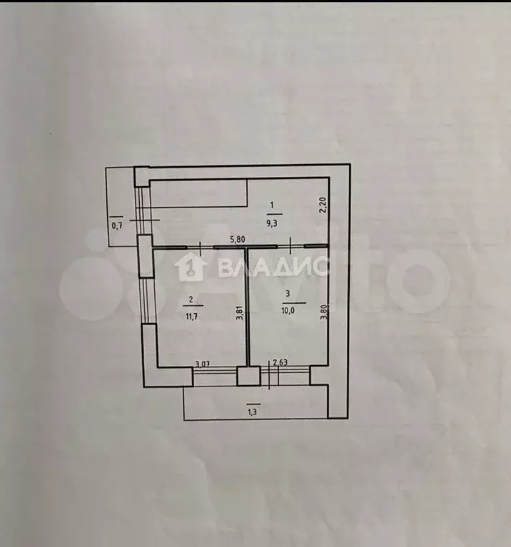 3-к. квартира, 92 м, 5/5 эт. - Фото 1