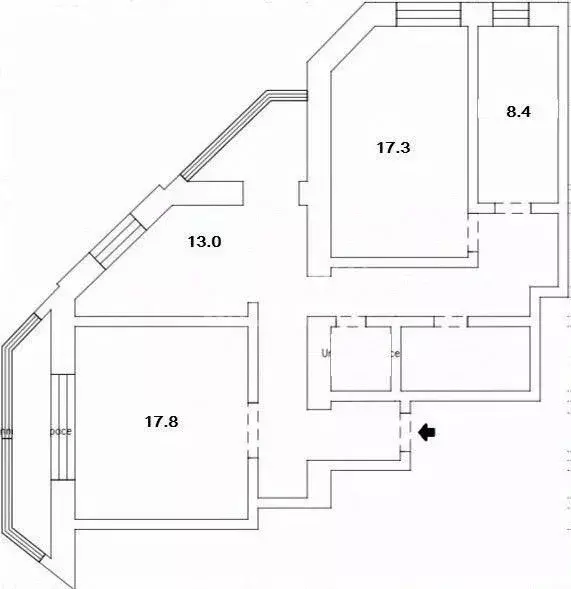 3-к кв. Свердловская область, Екатеринбург ул. Луначарского, 57 (82.0 ... - Фото 1